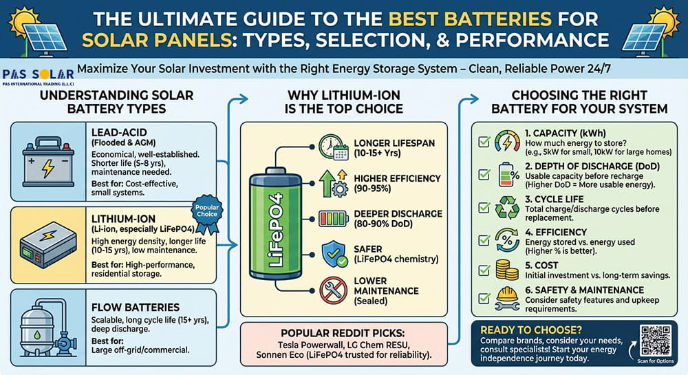 What are the best batteries for solar panels