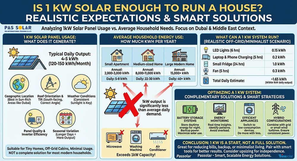 Is 1 kW enough to run a house