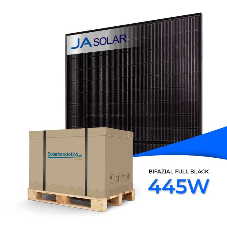 Ja Solar 445W Bifazial Glas-Glas Full Black JAM54D41