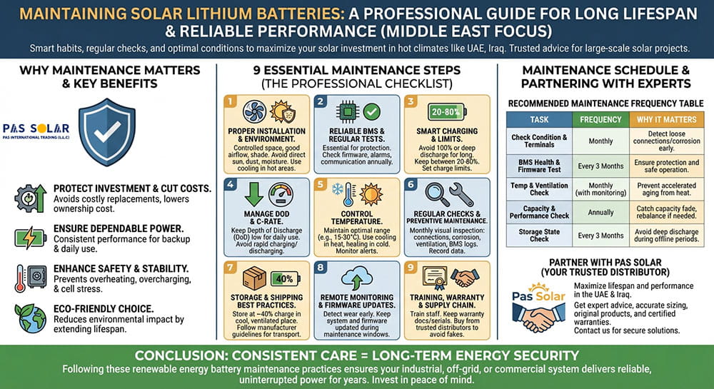 The Complete Guide to Maintaining Solar Lithium Batteries for Longer Lifespan