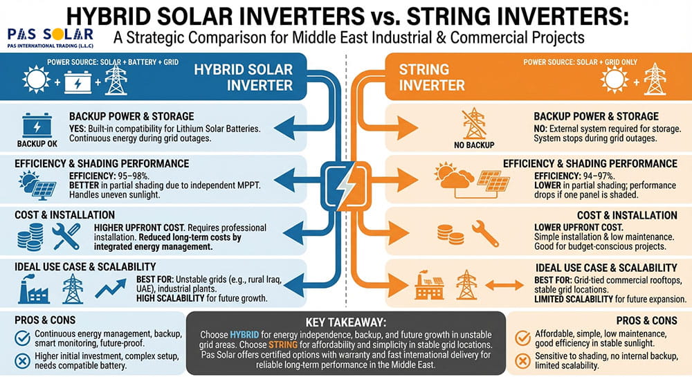 Hybrid Solar Inverters vs. String Inverters
