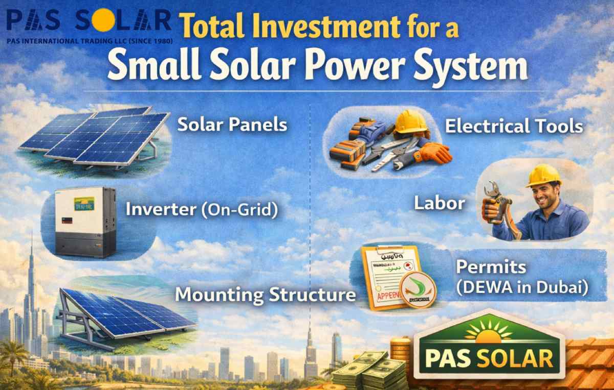 Estimated Total Investment for a Small Solar Power System in Dubai 