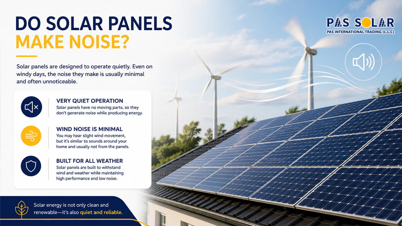 Do solar panels make noise in windy days