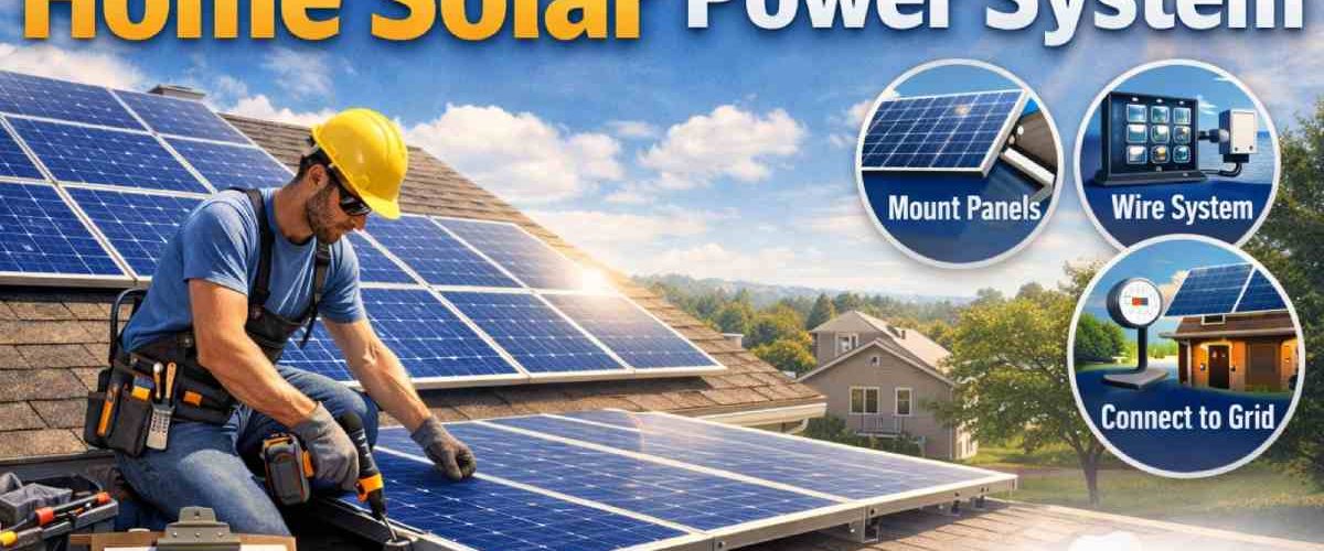 How to install a home solar power system?